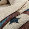 ELKANE Cotton King Bedding Quilt Sets - 3 Pieces Reversible (Star Plaid) New