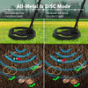 DSF Metal Detector, 24"-45" Adjustable Metal Finder for Adults and Kids - Black