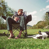 SUNNYFEEL OVERSIZED FOLDING ROCKING CAMPING CHAIR 500LBS AC2026 - GREY