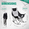 SUNNYFEEL OVERSIZED FOLDING ROCKING CAMPING CHAIR 500LBS AC2026 - GREY