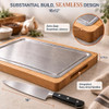 KoruPeak Pure Titanium & Carbonized Bamboo Cutting Board, Double Sided New