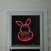 Impact Innovations Lighted Window Decoration, Pink and Green Easter Bunny New
