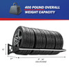 Eagle SafeRacks Wall Mount Tire Rack Garage Adjustable Tire Storage 400 lb Black New