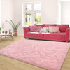 Ultra Soft Pink Rugs for Bedroom 6x9 Feet, Fluffy Shag Area Rugs for Living Room