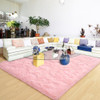 Ultra Soft Pink Rugs for Bedroom 6x9 Feet, Fluffy Shag Area Rugs for Living Room