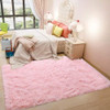 Ultra Soft Pink Rugs for Bedroom 6x9 Feet, Fluffy Shag Area Rugs for Living Room