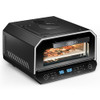 ZACHVO 13-IN-1 INDOOR PIZZA OVEN, 5 PIES/30 MIN - BLACK