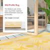 NULOOM 5FT X 8FT LOOMED RECTANGULAR AREA RUG - YELLOW/WHITE