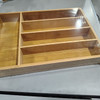 BAMEOS UTENSIL DRAWER ORGANIZER BAMBOO - NATURAL BROWN