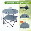 WOSVOLUNT PORTABLE CAMPING TABLE FOLDING POP UP LIGHTWEIGHT PCF01 - GRAY