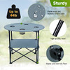 WOSVOLUNT PORTABLE CAMPING TABLE FOLDING POP UP LIGHTWEIGHT PCF01 - GRAY