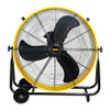 HiCFM 8800 CFM 24" DC Motor Drum Fan 180° Pivoting Head - Yellow New