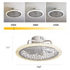 Bladeless LED Ceiling Fan with Remote Control 19.6" Ceiling Fan B09MP38KDG New