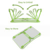 Nnewvante Lap Desk Bed Table Tray Eating Writing Foldable iPad Slots - Green