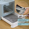 UIMNJHUKE Foldable Cat Litter Box with Lid, Extra Large - Blue New