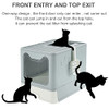 UIMNJHUKE Foldable Cat Litter Box with Lid, Extra Large - Blue New
