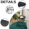 ALIMORDEN HOURGLASS SHAPE ROUND END TABLE, ACCENT ANTI-RUST STEEL COFFEE TABLE