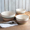 BAUM STRIPED BOWL SET 3 PIECES STONEWARE - MULTI