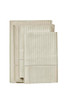 KATHY IRELAND 500 THREAD COUNT DAMASK STRIPE SHEET SET WITH OPTIFIT - BEIGE New