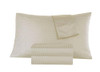 KATHY IRELAND 500 THREAD COUNT DAMASK STRIPE SHEET SET WITH OPTIFIT - BEIGE New