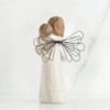 WILLOW TREE ANGEL'S EMBRACE SCULPTED HAND-PAINTED FIGURE 26084 - WHITE/TAN