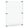 Azar Displays 105536 Floating Acrylic Wall Frame with Silver Hardware New