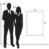 Azar Displays 105536 Floating Acrylic Wall Frame with Silver Hardware New