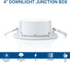 HYPERIKON 4 INCH RECESSED LED DOWNLIGHT,JUNCTION BOX DIMMABLE,, 6 PACK - WHITE New
