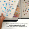 MARY MAXIM PORTABLE JIGSAW PUZZLE BOARD MAT ORGANIZER STORAGE1500 PIECES - BLACK New