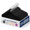 SERENELIFE SLHVEL100 VELVET HANGERS – 100 PACK, SLIM & SPACE SAVING - BLACK New