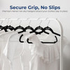 SERENELIFE SLHVEL100 VELVET HANGERS – 100 PACK, SLIM & SPACE SAVING - BLACK New