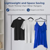 SERENELIFE SLHVEL100 VELVET HANGERS – 100 PACK, SLIM & SPACE SAVING - BLACK New