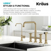 KRAUS Urbix 100% Lead-Free Kitchen Water Filter Faucet Brushed Gold FF-101BG New