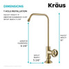 KRAUS Urbix 100% Lead-Free Kitchen Water Filter Faucet Brushed Gold FF-101BG New