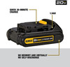 DEWALT DCB201 20V MAX Lithium-Ion 1.5Ah Compact Battery