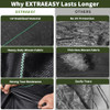 EXTRAEASY 6ft x 300ft Weed Barrier Fabric Heavy Duty 6ft x 300ft B0BPLNTJ97 New