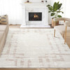 Abani Art Deco Area Rug 5' x 8' Cream New