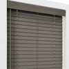 BLINDSTER 2 INCH PREMIUM CORDLESS FAUX WOOD BLINDS, 33 1/2 X 27 - GRAY