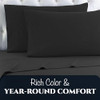 Shavel Home Products Micro Flannel Solid Sheet Set Twin Charcoal New