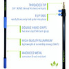 EVERSPROUT 5'-12' ALUMINUM TELESCOPIC EXTENSION POLE - BLACK/BLUE New