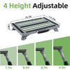 GARFATOLRV IRON RV STEP STOOL 4-LEVEL PLATFORM 16.5"D X 12.2"W X 2.8"H - GRAY
