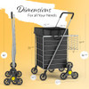 Our Modern Space Stairs Climbing Shopping Cart w/Waterproof Basket Liner
