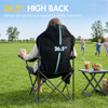 EVER ADVANCED Folding Camping Chair High Back Padded 2 Pack Portable Lawn Chair New