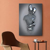 Hugging Lovers 3D Abstract Effect modern Wall Art - Frame 07, 16x24" New