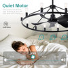 COCOSTAR Wagon Wheel Ceiling Fan with Lights Large Farmhouse Ceiling Fan New