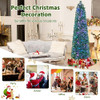 Goplus 6ft Fiber Optic Pencil Christmas Tree Pre-Lit Colorful Lights B0CB837HLQ