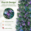 Goplus 6ft Fiber Optic Pencil Christmas Tree Pre-Lit Colorful Lights B0CB837HLQ