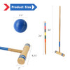 GSE Classic Six Player Croquet Set with Wooden Mallets Colored Balls B07PSMS4B3 New