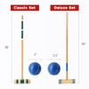 GSE Classic Six Player Croquet Set with Wooden Mallets Colored Balls B07PSMS4B3 New