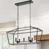 Lucidce Farmhouse Chandelier 6-Lights Room Lighting - Matte Black New